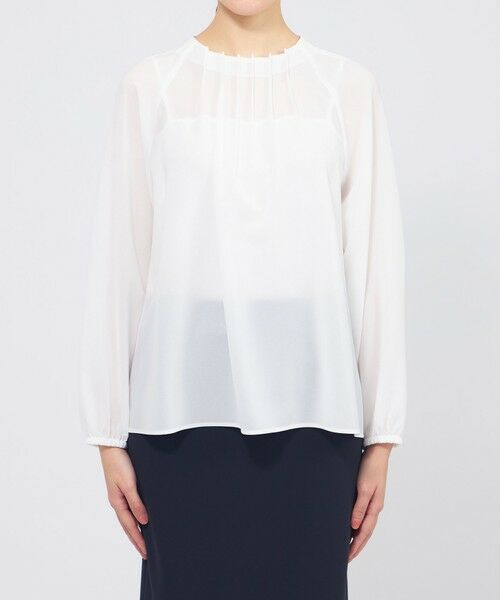 EPOCA / エポカ シャツ・ブラウス | ドライオーガンジー タックブラウス | 詳細4