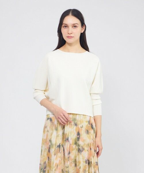 EPOCA / エポカ ニット・セーター | ロングリブスリーブニット プルオーバー（オフホワイト1）