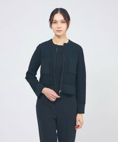 EPOCA / エポカ ニット・セーター | トリミングニット ジップアップジャケット