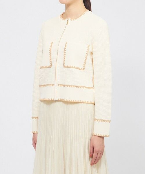 EPOCA / エポカ ニット・セーター | トリミングニット ジップアップジャケット | 詳細5