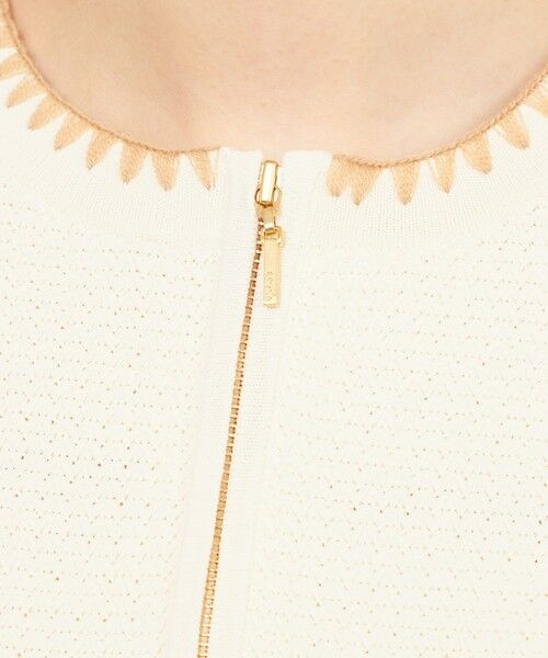EPOCA / エポカ ニット・セーター | トリミングニット ジップアップジャケット | 詳細7