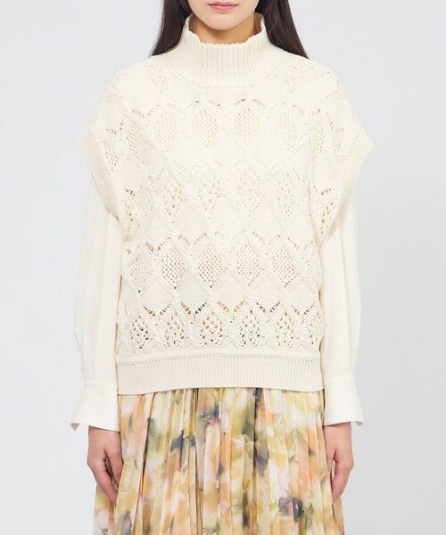 EPOCA / エポカ ニット・セーター | ケーブルニット タートルネックジレ | 詳細3