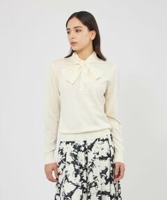 EPOCA / エポカ ニット・セーター | ウォッシャブルウール リボンタイニット