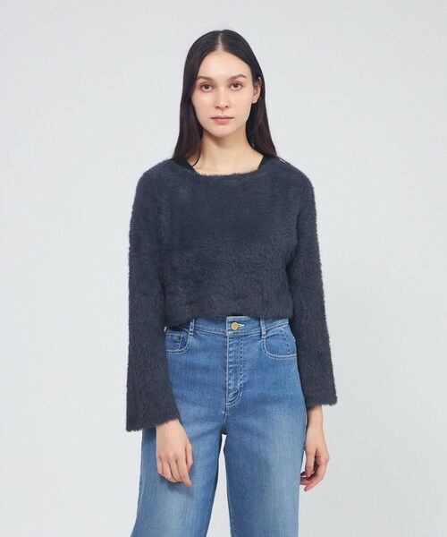 EPOCA / エポカ ニット・セーター | へアリーレイヤードニット（ネイビー2）