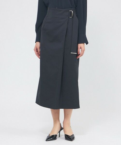 EPOCA / エポカ ロング・マキシ丈スカート | エアリーストレッチツイル タイトスカート（ネイビー2）