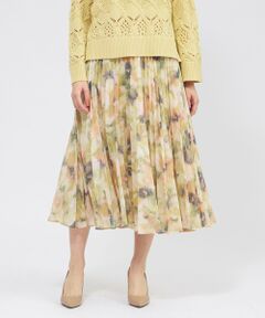 EPOCA / エポカ ロング・マキシ丈スカート | グラフィカルフラワー プリーツスカート