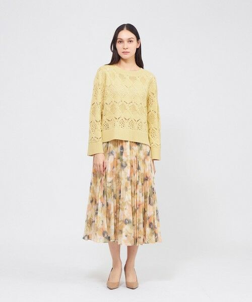 EPOCA / エポカ ロング・マキシ丈スカート | グラフィカルフラワー プリーツスカート | 詳細4