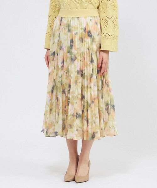 EPOCA / エポカ ロング・マキシ丈スカート | グラフィカルフラワー プリーツスカート | 詳細7