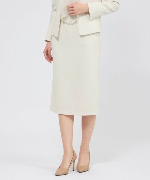 EPOCA / エポカ ロング・マキシ丈スカート | コンパクトダブルクロス タイトスカート（オフホワイト1）
