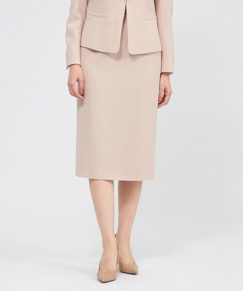 EPOCA / エポカ ロング・マキシ丈スカート | コンパクトダブルクロス タイトスカート（ピンク3）