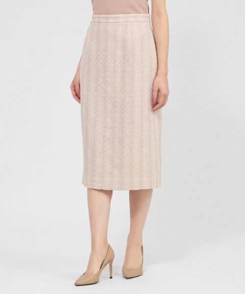 EPOCA / エポカ ロング・マキシ丈スカート | コットンファンシーツィード タイトスカート（ピンク3）