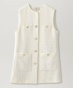 EPOCA / エポカ ノーカラージャケット | 【EPOCA STORIA】ツイードロングジレ《WEB＆EPOCA THE SHOP店舗限定》