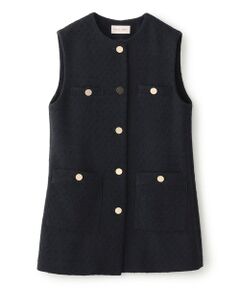 EPOCA / エポカ ノーカラージャケット | 【EPOCA STORIA】ツイードロングジレ《WEB＆EPOCA THE SHOP店舗限定》