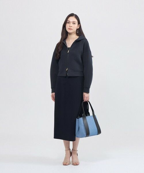 EPOCA / エポカ ノーカラージャケット | ライトコットンダンボール ジップアップフーディー | 詳細3