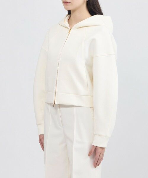 EPOCA / エポカ ノーカラージャケット | ライトコットンダンボール ジップアップフーディー | 詳細6