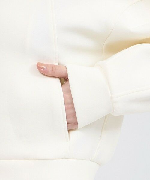 EPOCA / エポカ ノーカラージャケット | ライトコットンダンボール ジップアップフーディー | 詳細8