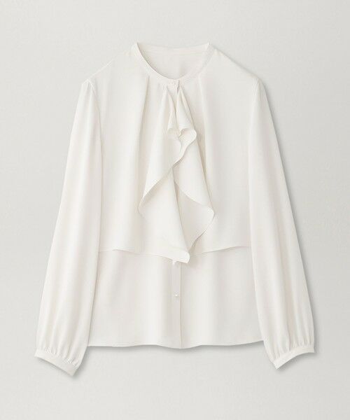 EPOCA / エポカ シャツ・ブラウス | ドレープジョーゼット フレアブラウス（ホワイト1）
