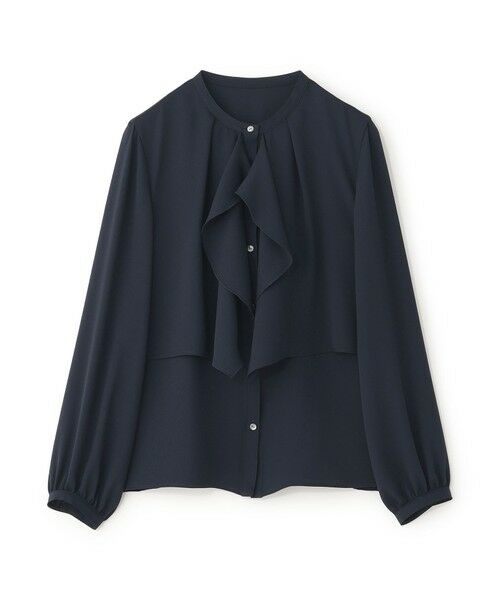 EPOCA / エポカ シャツ・ブラウス | ドレープジョーゼット フレアブラウス（ネイビー2）