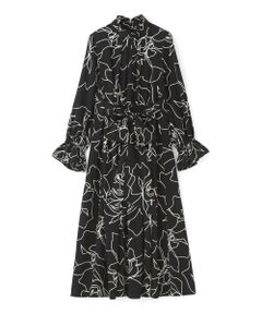 EPOCA / エポカ ロング・マキシ丈ワンピース | 【EPOCA STORIA】アブストラクトプリントドレス《WEB＆EPOCA THE SHOP店舗限定》