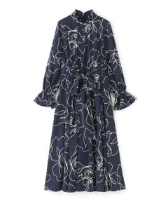 EPOCA / エポカ ロング・マキシ丈ワンピース | 【EPOCA STORIA】アブストラクトプリントドレス《WEB＆EPOCA THE SHOP店舗限定》