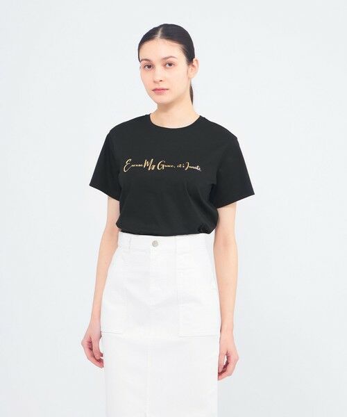 EPOCA / エポカ カットソー | 【WEB＆一部店舗限定】フォイルロゴTシャツ（ブラック1）