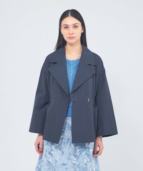 EPOCA / エポカ その他アウター | グログランタフタ ショートコート（ネイビー2）