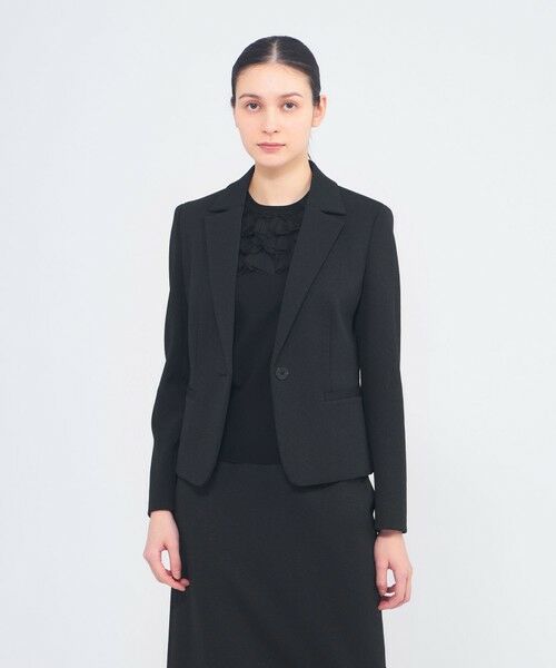 EPOCA / エポカ ノーカラージャケット | 【24 TWENTY FOUR JACKET】 シングルテーラードジャケット（ブラック1）