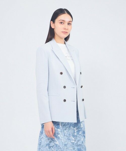 EPOCA / エポカ ノーカラージャケット | 【24 TWENTY FOUR JACKET】 ダブルブレストジャケット（サックス１）