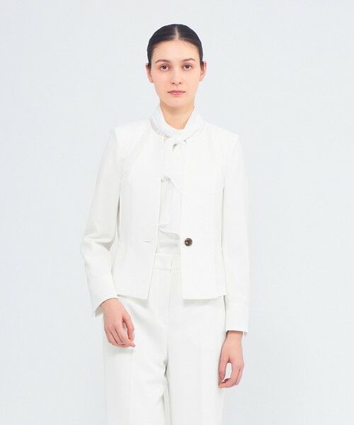 EPOCA / エポカ ノーカラージャケット | ドライコンフォートツイル ノーカラージャケット | 詳細1