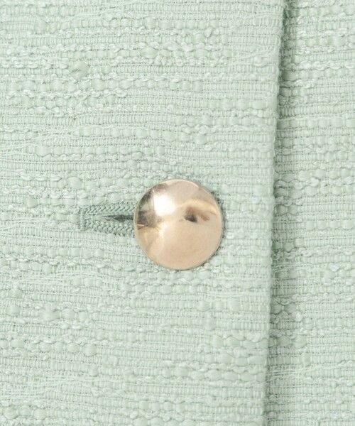 EPOCA / エポカ ノーカラージャケット | メタルギアツイード トライアングルカラージャケット | 詳細9