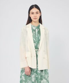 EPOCA / エポカ ノーカラージャケット | トリアセシアースラブ ダブルブレストジャケット