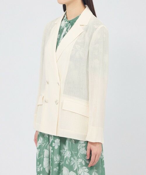 EPOCA / エポカ ノーカラージャケット | トリアセシアースラブ ダブルブレストジャケット | 詳細4