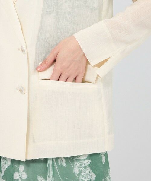 EPOCA / エポカ ノーカラージャケット | トリアセシアースラブ ダブルブレストジャケット | 詳細6