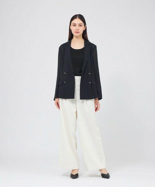 EPOCA / エポカ ノーカラージャケット | トリアセシアースラブ ダブルブレストジャケット | 詳細2