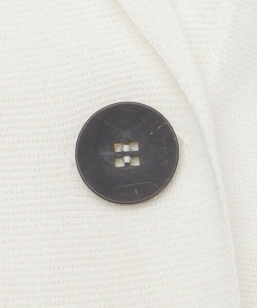 EPOCA / エポカ ノーカラージャケット | シアーコットンナイロン ダブルブレストニットジャケット | 詳細10