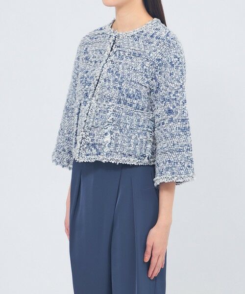 EPOCA / エポカ ノーカラージャケット | ミックスツイード ニットジャケット | 詳細4