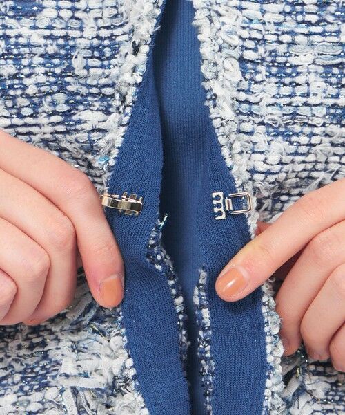 EPOCA / エポカ ノーカラージャケット | ミックスツイード ニットジャケット | 詳細7