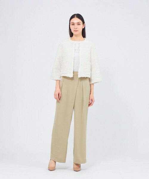 EPOCA / エポカ ノーカラージャケット | ミックスツイード ニットジャケット | 詳細1