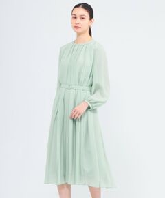 EPOCA / エポカ ロング・マキシ丈ワンピース | エアリーシフォン プリーツドレス