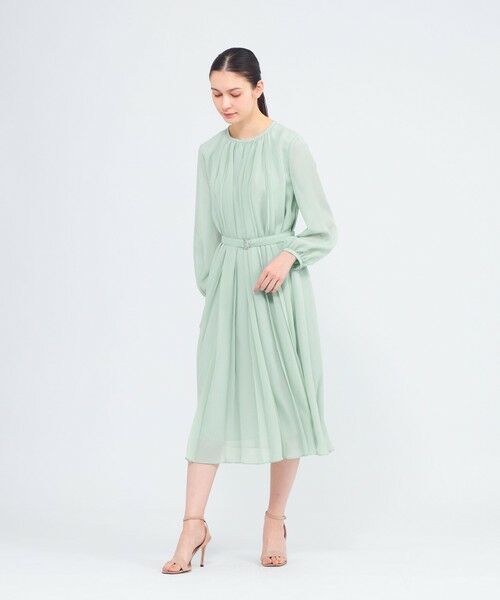 EPOCA / エポカ ロング・マキシ丈ワンピース | エアリーシフォン プリーツドレス | 詳細3