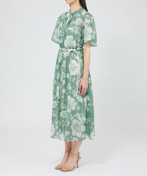 EPOCA / エポカ ロング・マキシ丈ワンピース | シアーフローラルプリント シャーリングワンピース | 詳細5