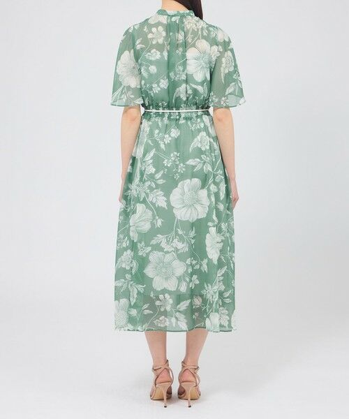 EPOCA / エポカ ロング・マキシ丈ワンピース | シアーフローラルプリント シャーリングワンピース | 詳細6