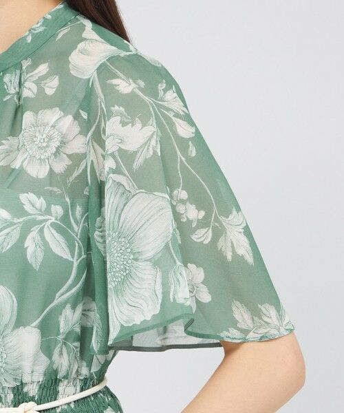 EPOCA / エポカ ロング・マキシ丈ワンピース | シアーフローラルプリント シャーリングワンピース | 詳細7