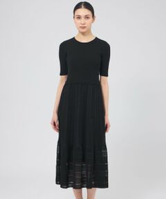 EPOCA / エポカ ロング・マキシ丈ワンピース | シアーコットンナイロン ニットワンピース