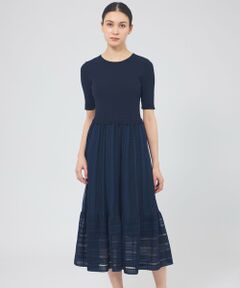 EPOCA / エポカ ロング・マキシ丈ワンピース | シアーコットンナイロン ニットワンピース