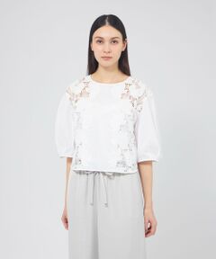 EPOCA / エポカ シャツ・ブラウス | カットレースコンビ タックスリーブブラウス