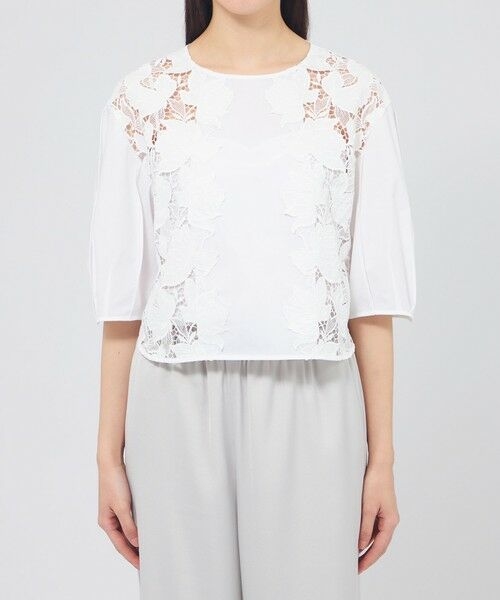 EPOCA / エポカ シャツ・ブラウス | カットレースコンビ タックスリーブブラウス | 詳細7