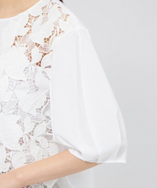 EPOCA / エポカ シャツ・ブラウス | カットレースコンビ タックスリーブブラウス | 詳細10