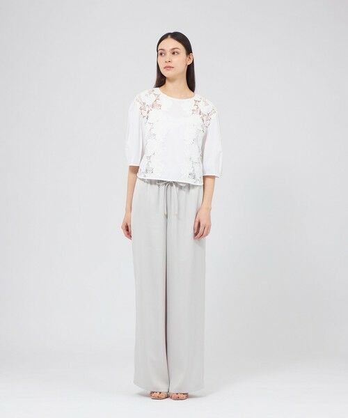 EPOCA / エポカ シャツ・ブラウス | カットレースコンビ タックスリーブブラウス | 詳細1