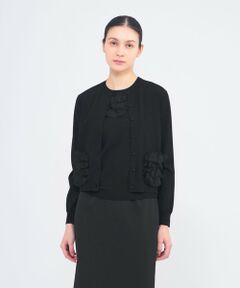 EPOCA / エポカ ニット・セーター | シルクシフォンコンビ ニットカーディガン